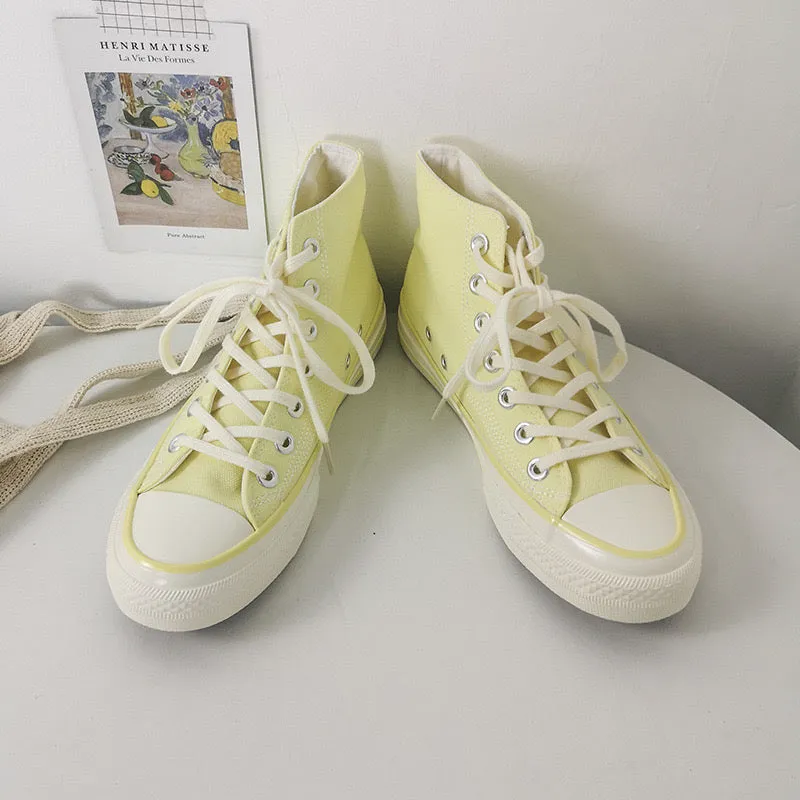 Emilia - Classic High-Cut Canvas Sneakers for Women