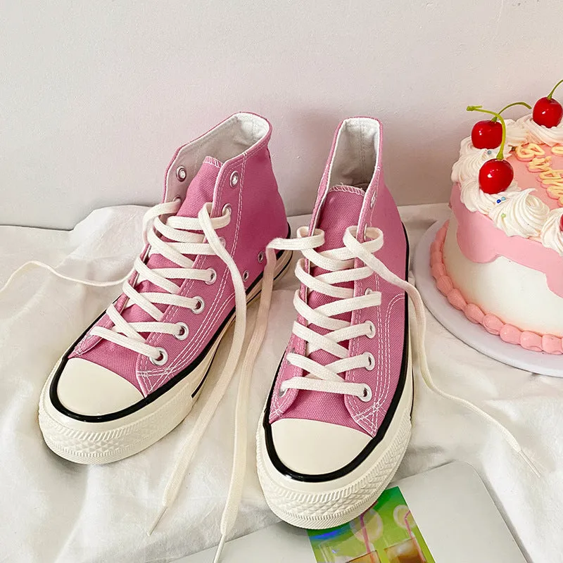 Emilia - Classic High-Cut Canvas Sneakers for Women