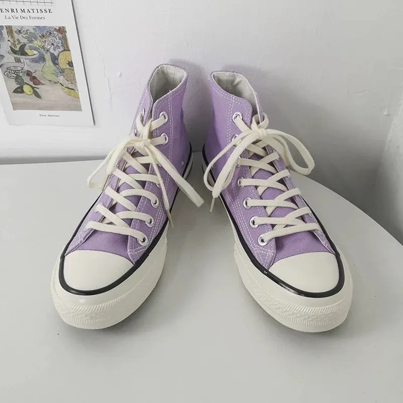Emilia - Classic High-Cut Canvas Sneakers for Women
