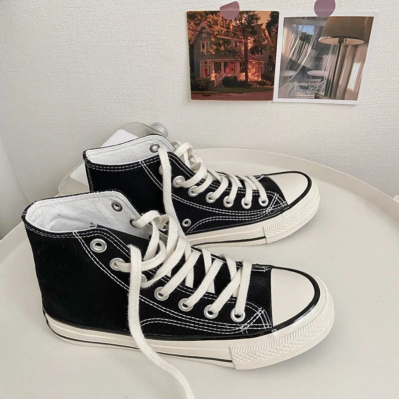 Emilia - Classic High-Cut Canvas Sneakers for Women
