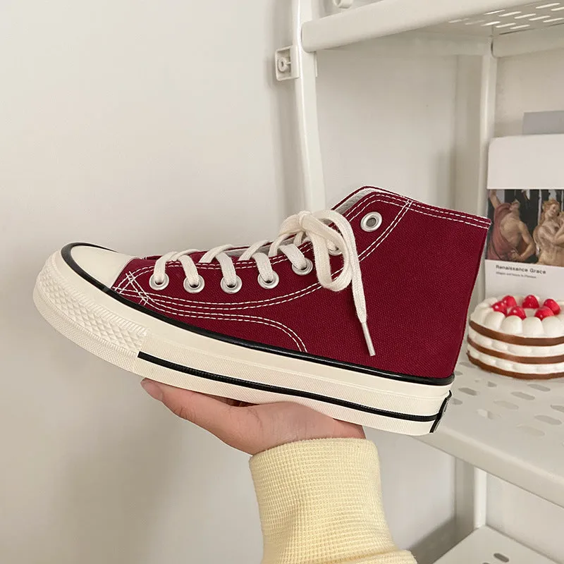 Emilia - Classic High-Cut Canvas Sneakers for Women