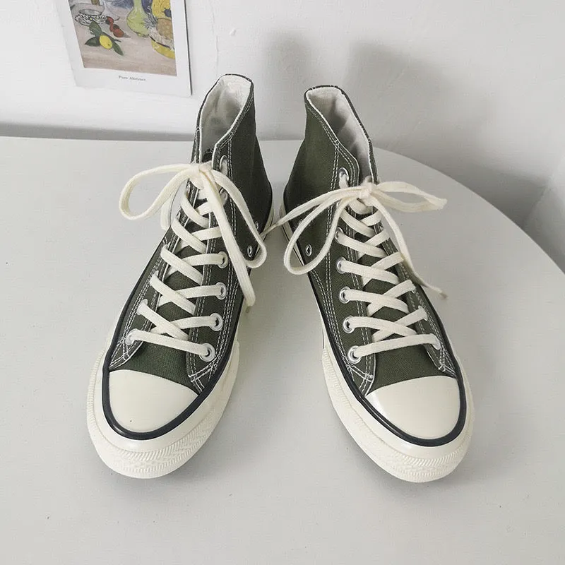 Emilia - Classic High-Cut Canvas Sneakers for Women