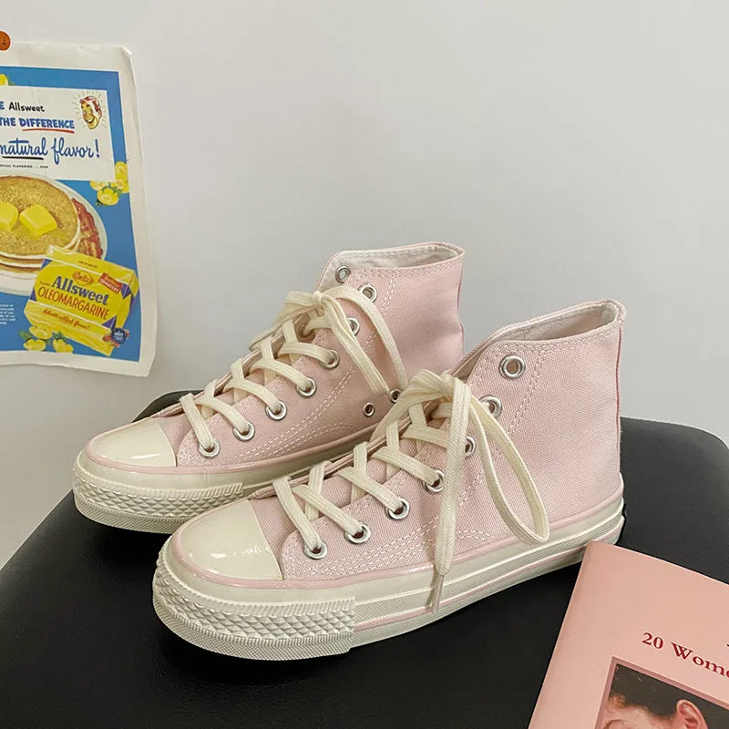 Emilia - Classic High-Cut Canvas Sneakers for Women