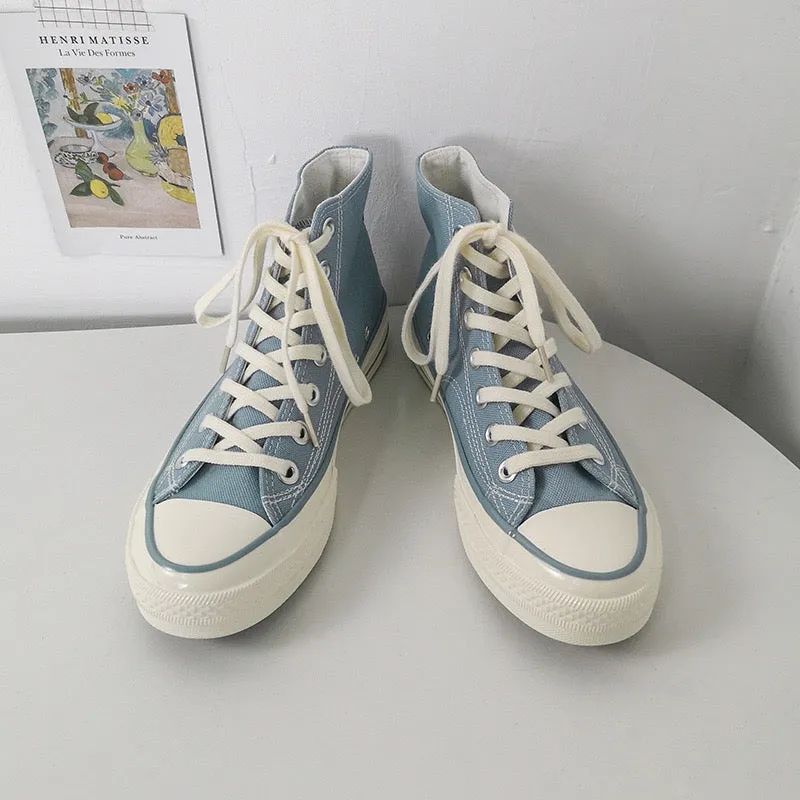 Emilia - Classic High-Cut Canvas Sneakers for Women