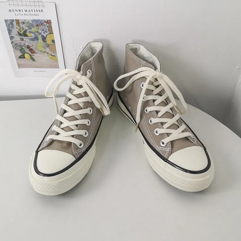 Emilia - Classic High-Cut Canvas Sneakers for Women