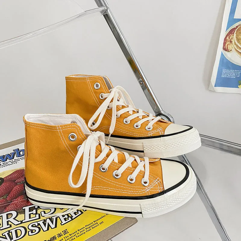 Emilia - Classic High-Cut Canvas Sneakers for Women