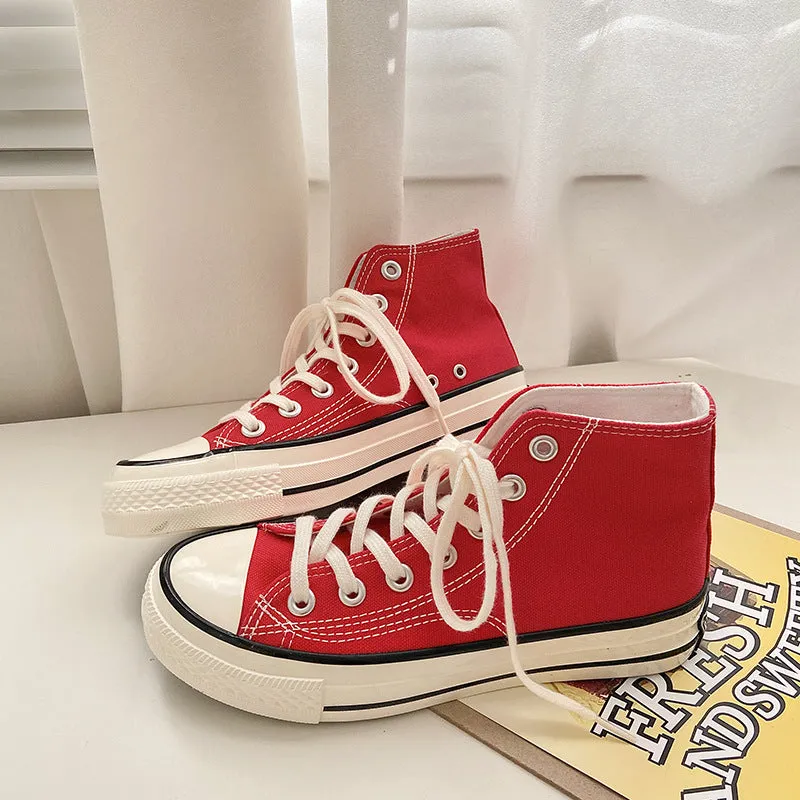 Emilia - Classic High-Cut Canvas Sneakers for Women