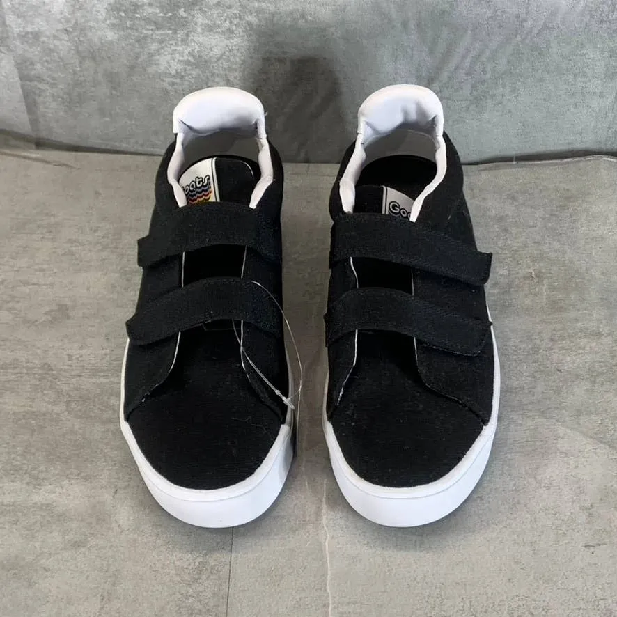 GOATS Women's Black Canvas The 305 2-Strap Slip-On Platform Sneakers SZ 9