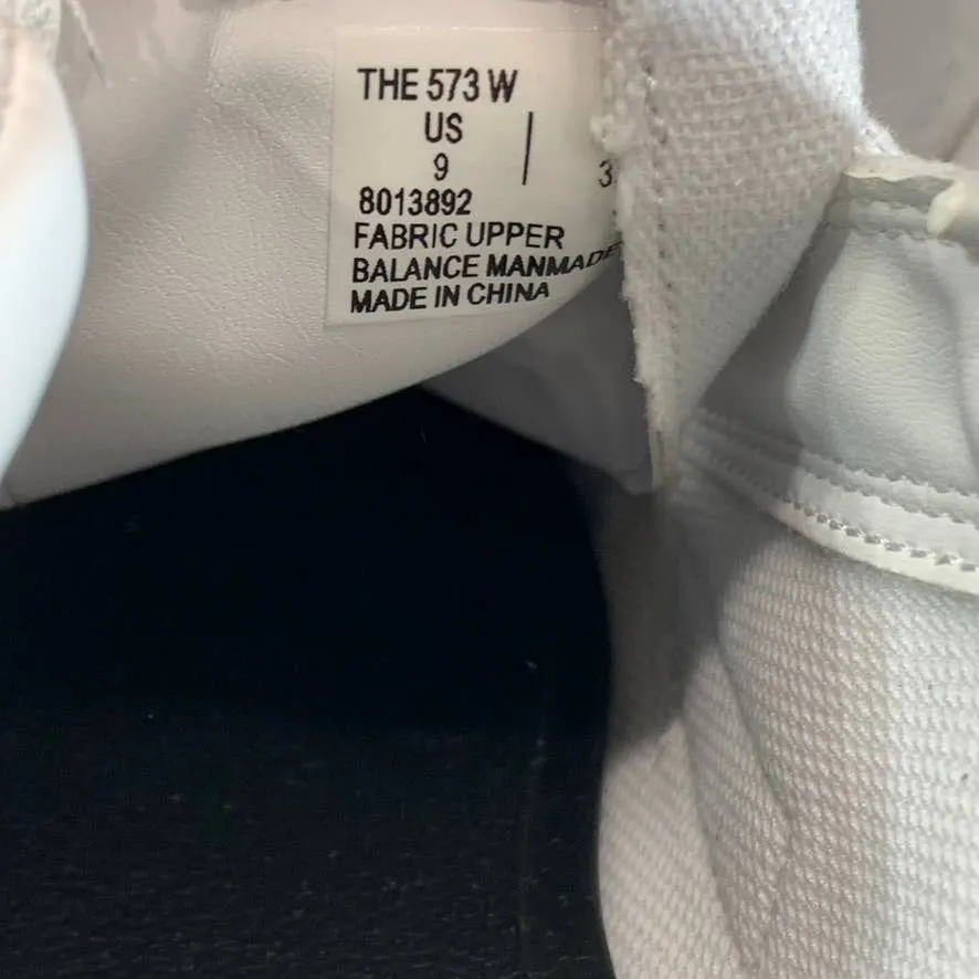 GOATS Women's White Canvas The 573 Wide-Strap Round-Toe Slip-on Sneakers SZ 9