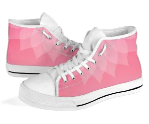 High Top Sneakers - Blush Pink Graphic | Custom High Top Shoes, Patterned High Top Sneakers, High Top Sneakers for Women
