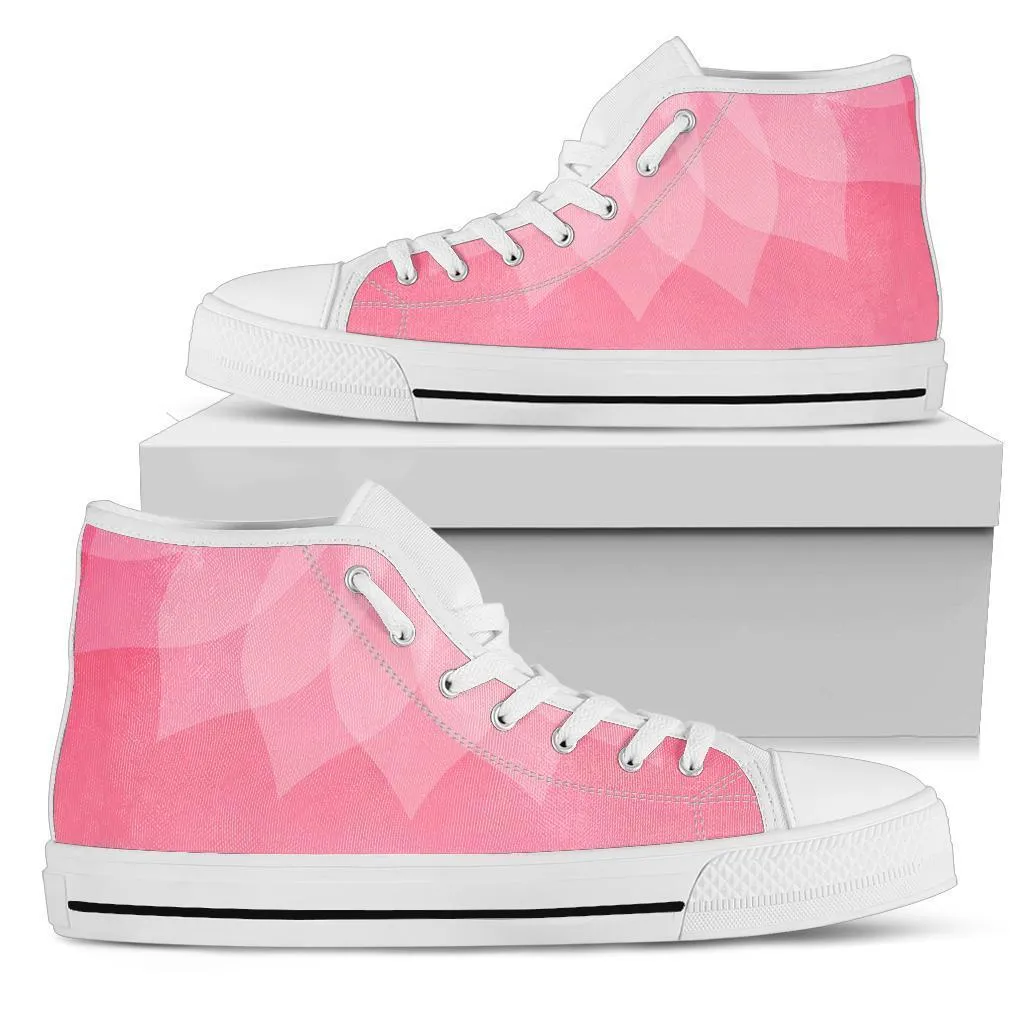 High Top Sneakers - Blush Pink Graphic | Custom High Top Shoes, Patterned High Top Sneakers, High Top Sneakers for Women