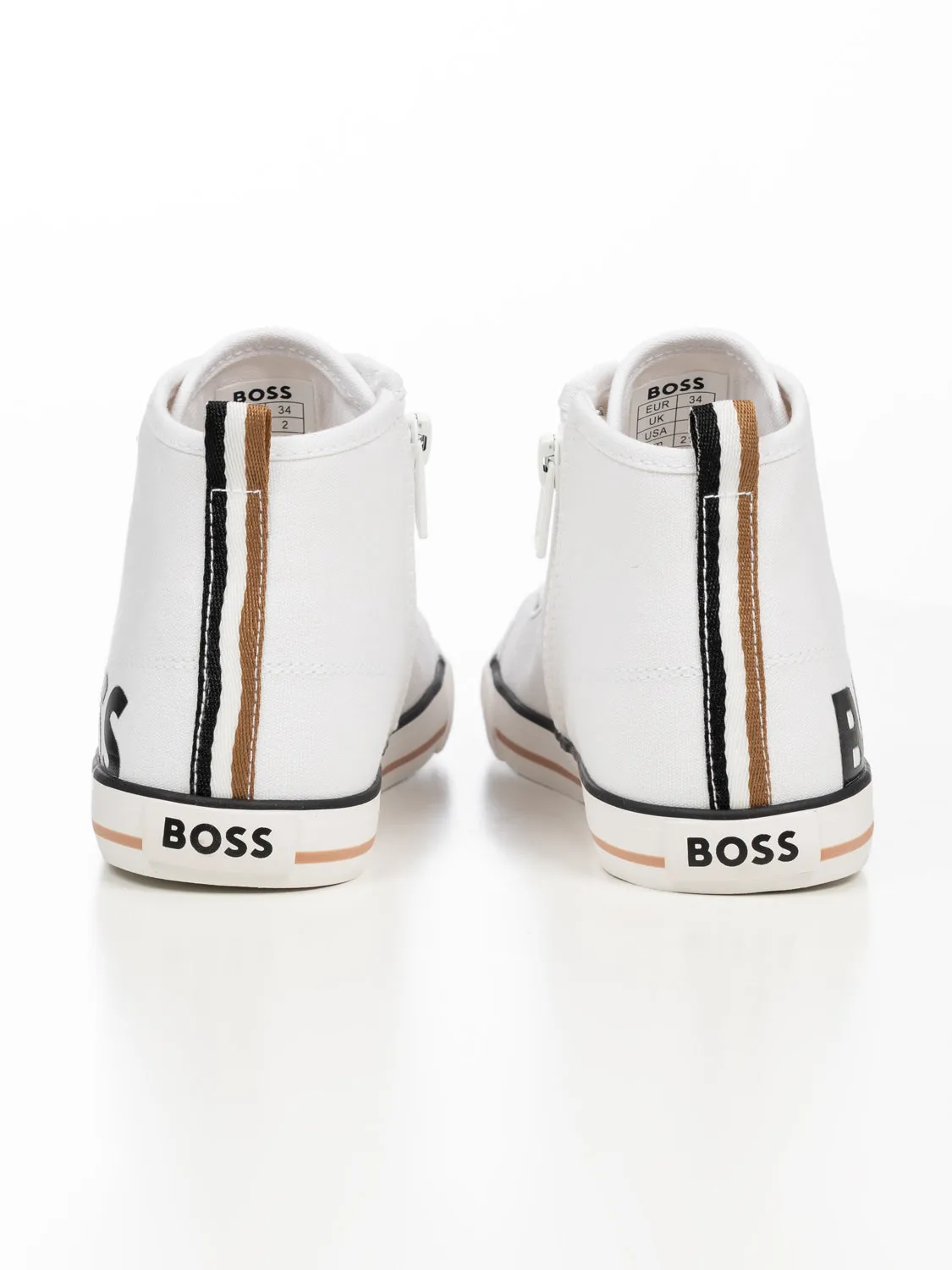 Hightop-Sneakers aus Canvas mit Logo-Print - Weiß