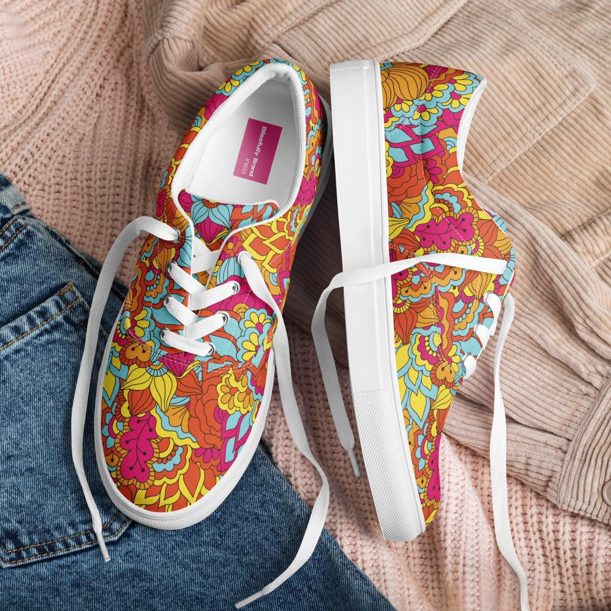 Inela Lace-Up Canvas Sneakers