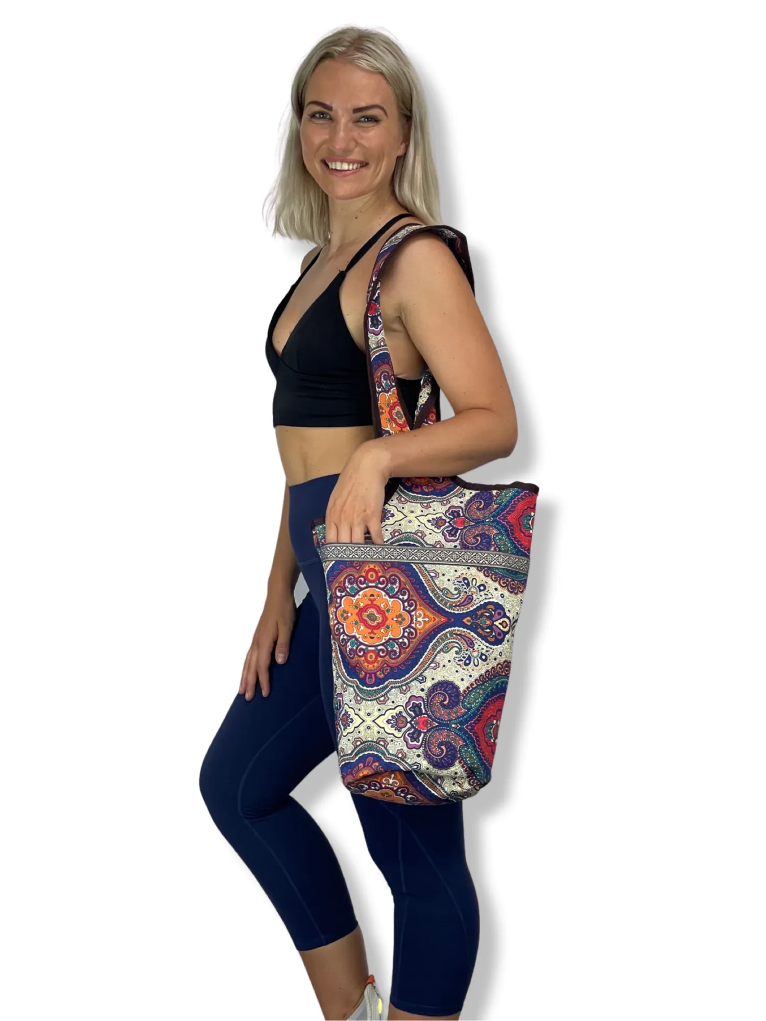 JupiterGear Yoga Mat Carrying Tote Bag with Large Size Pockets | Multipurpose and Fit Most Size Mats
