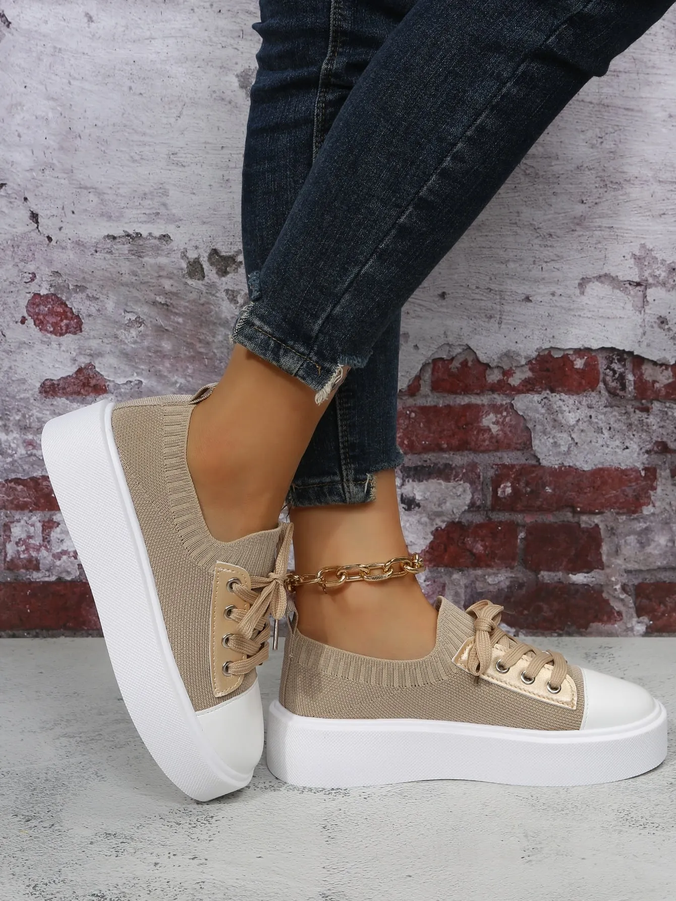 Lace-up Front Canvas Shoes