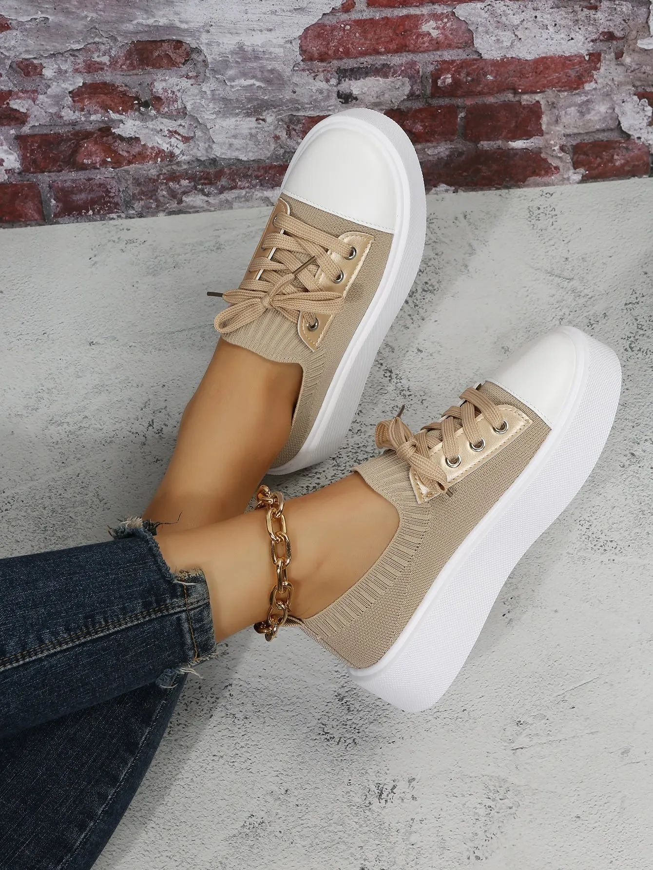 Lace-up Front Canvas Shoes