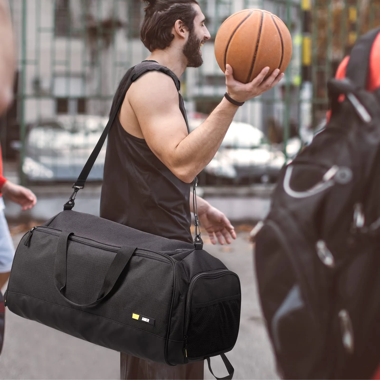Large Gym Duffle Bags for Men with Shoe Compartment