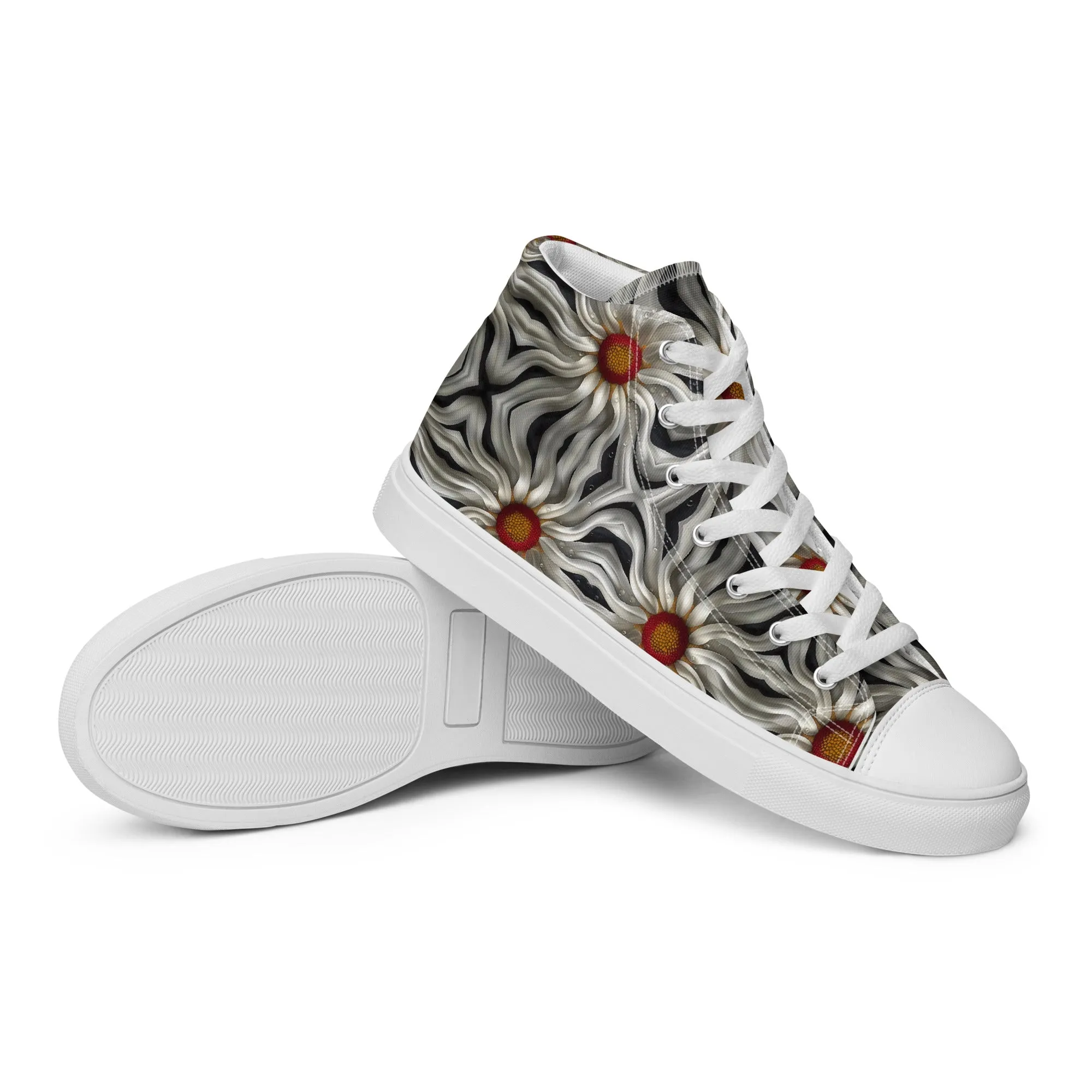 Margeriten High-Top Leinenschuhe für Damen