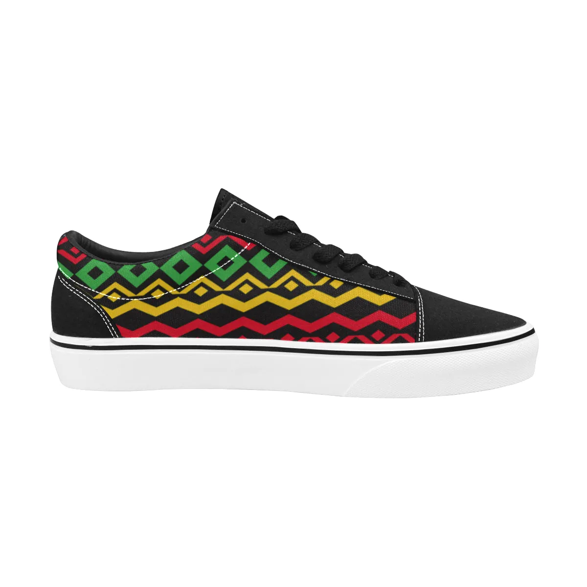 Men's Rasta Lace-Up Suede/Canvas Sneakers