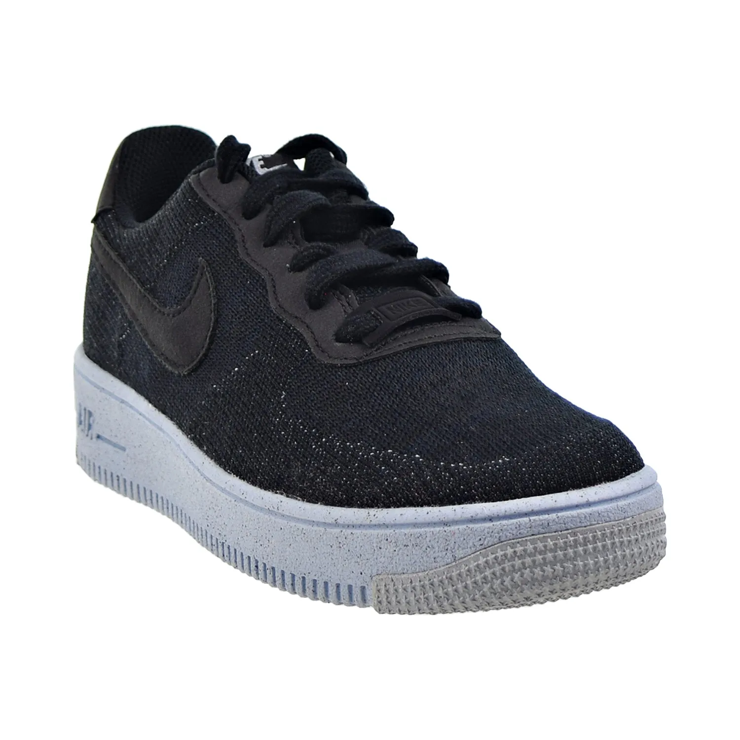 Nike Air Force 1 Crater Flyknit (GS) Big Kids' Shoes Black-Chambray Blue