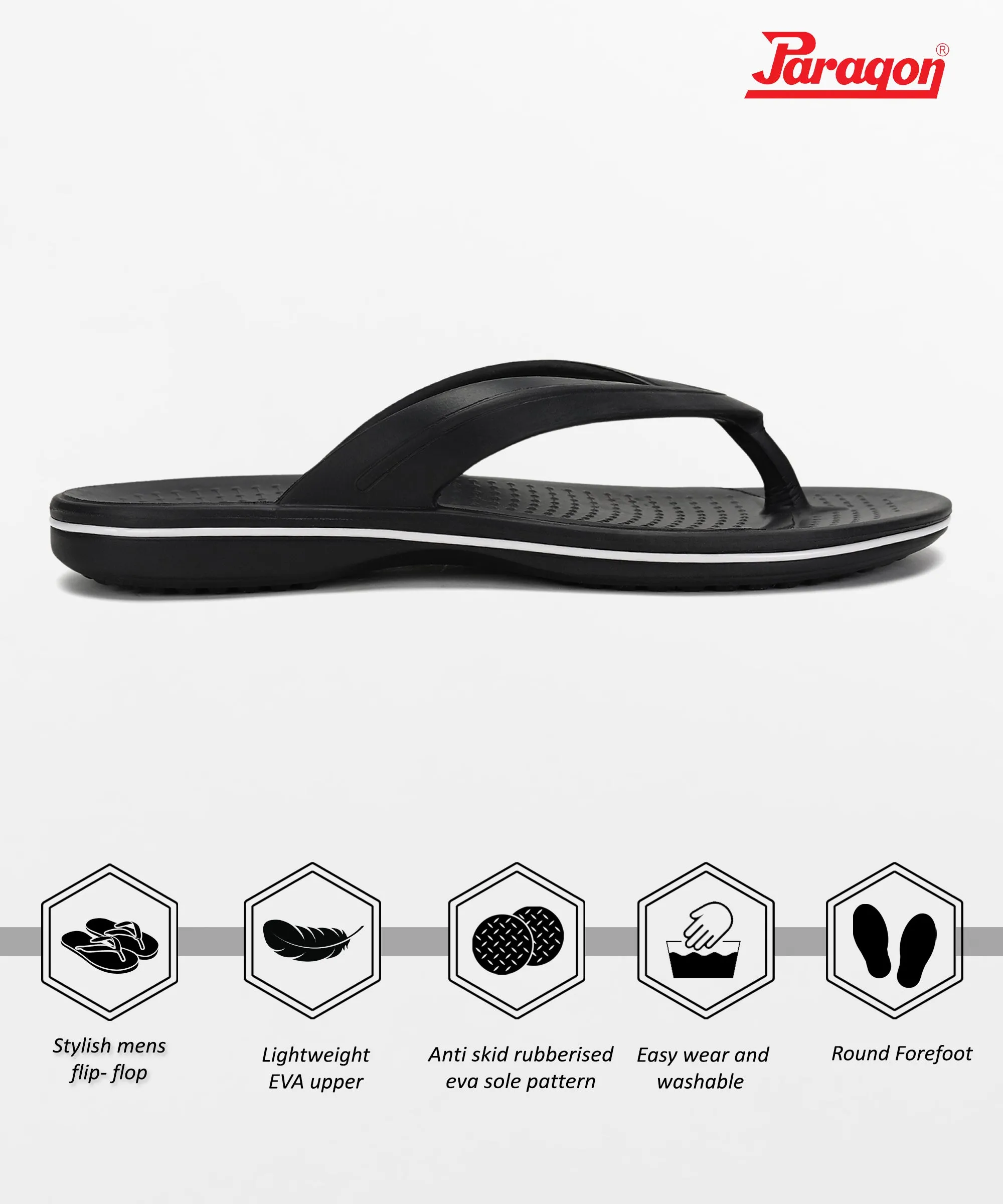 Paragon EVK1129G Men Stylish Lightweight Flipflops | Casual & Comfortable Daily-wear Slippers for Indoor & Outdoor | For Everyday Use