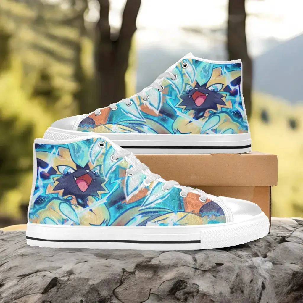 Pokemon Thunder Zeraora Shoes High Top Sneakers for Kids and Adults