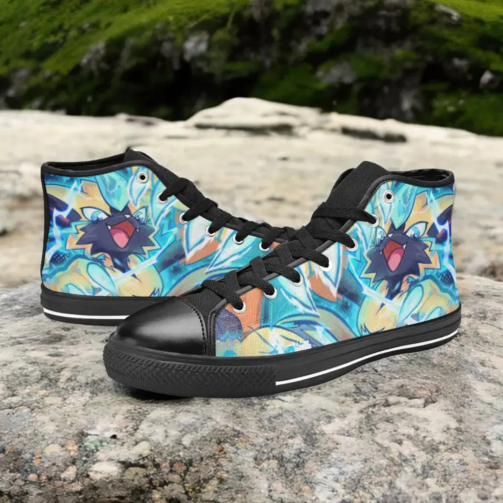 Pokemon Thunder Zeraora Shoes High Top Sneakers for Kids and Adults