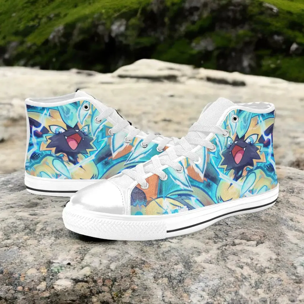 Pokemon Thunder Zeraora Shoes High Top Sneakers for Kids and Adults