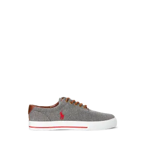Polo Ralph Lauren Vaughn Chambray And Leather Sneaker