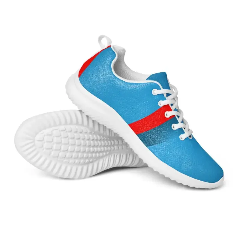 Red Stripe Men's Athletic Shoes