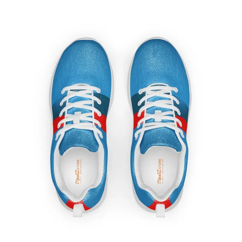 Red Stripe Men's Athletic Shoes
