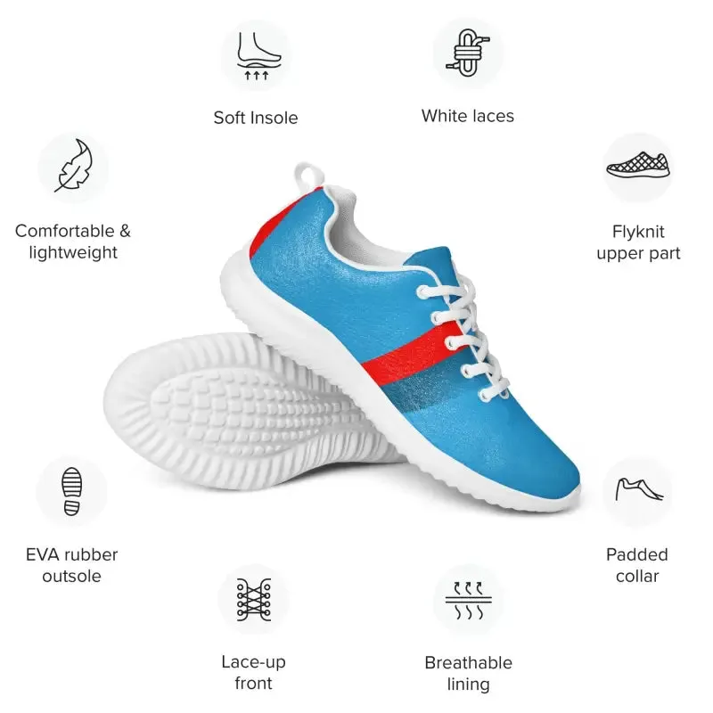 Red Stripe Men's Athletic Shoes