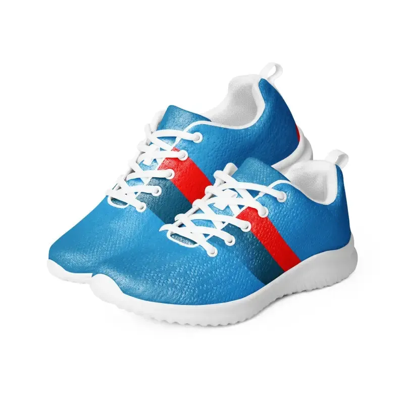 Red Stripe Men's Athletic Shoes