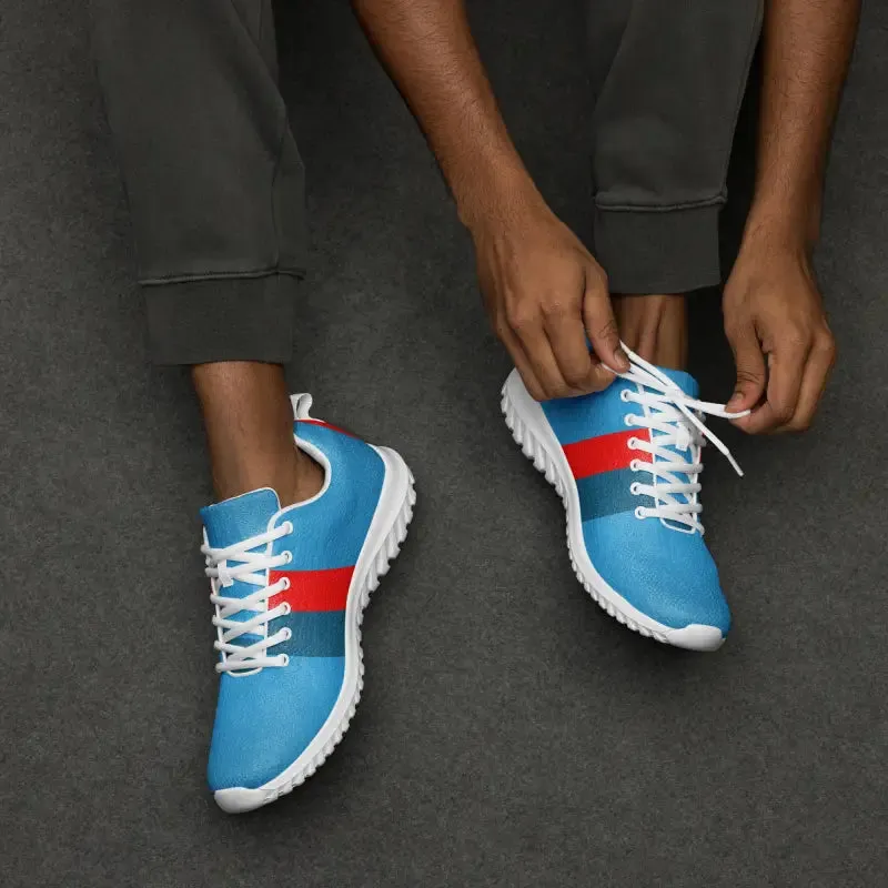 Red Stripe Men's Athletic Shoes