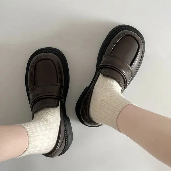 Retro Platform Student Shoes  AD21086