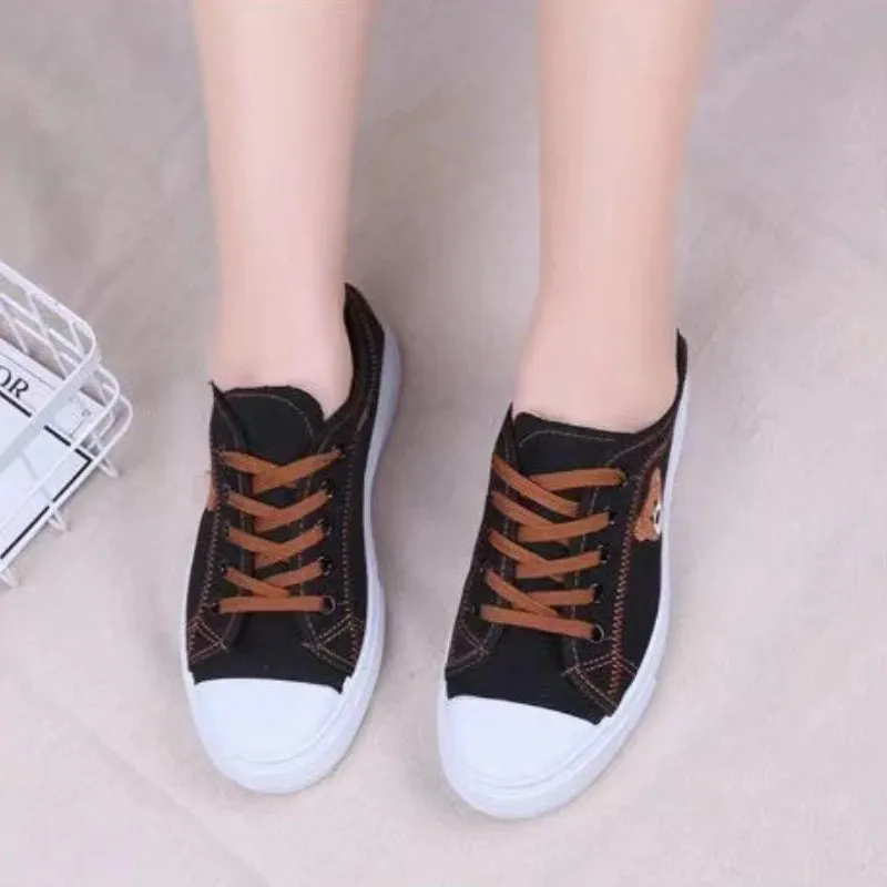 Rhiannon - Trendy Lace-up Canvas Sneakers for Women