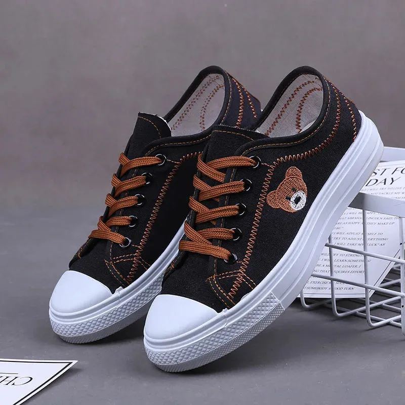 Rhiannon - Trendy Lace-up Canvas Sneakers for Women