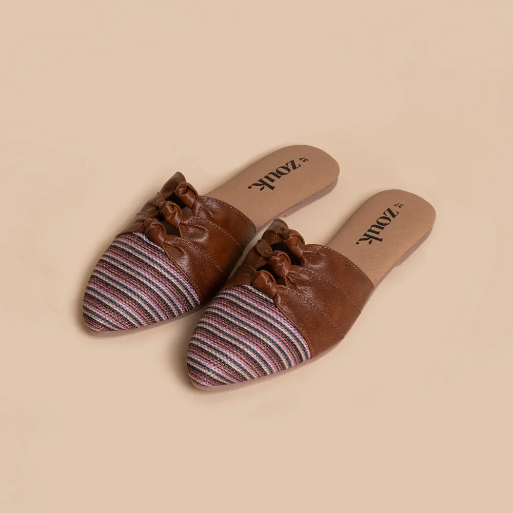 Rohtang Stripes Knotted Mule