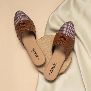 Rohtang Stripes Knotted Mule