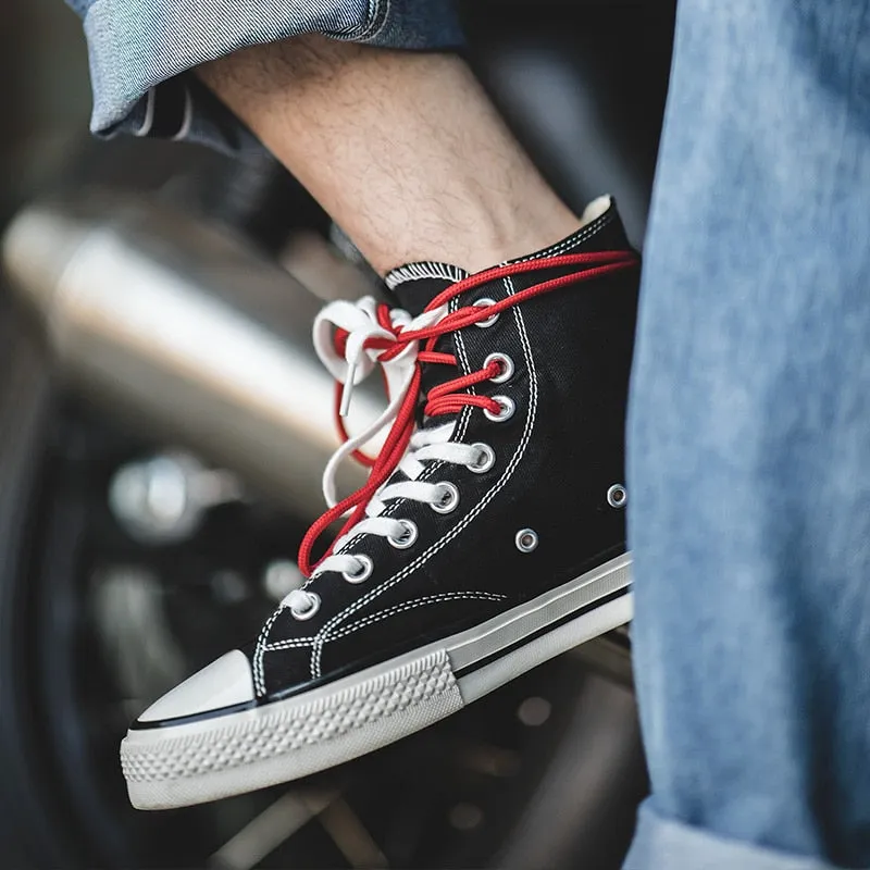 Skateboard High Neck Canvas Sneakers