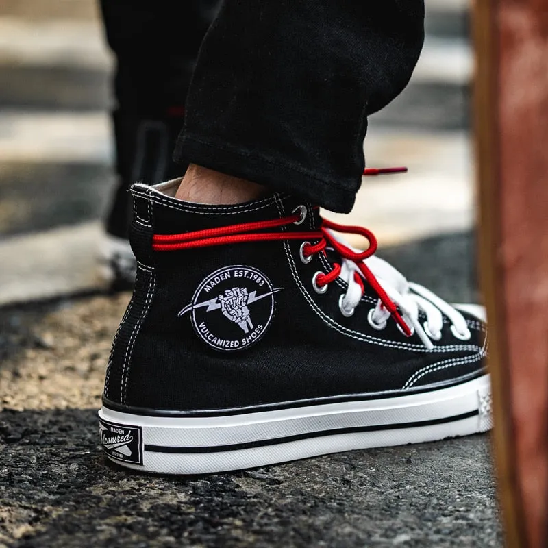 Skateboard High Neck Canvas Sneakers
