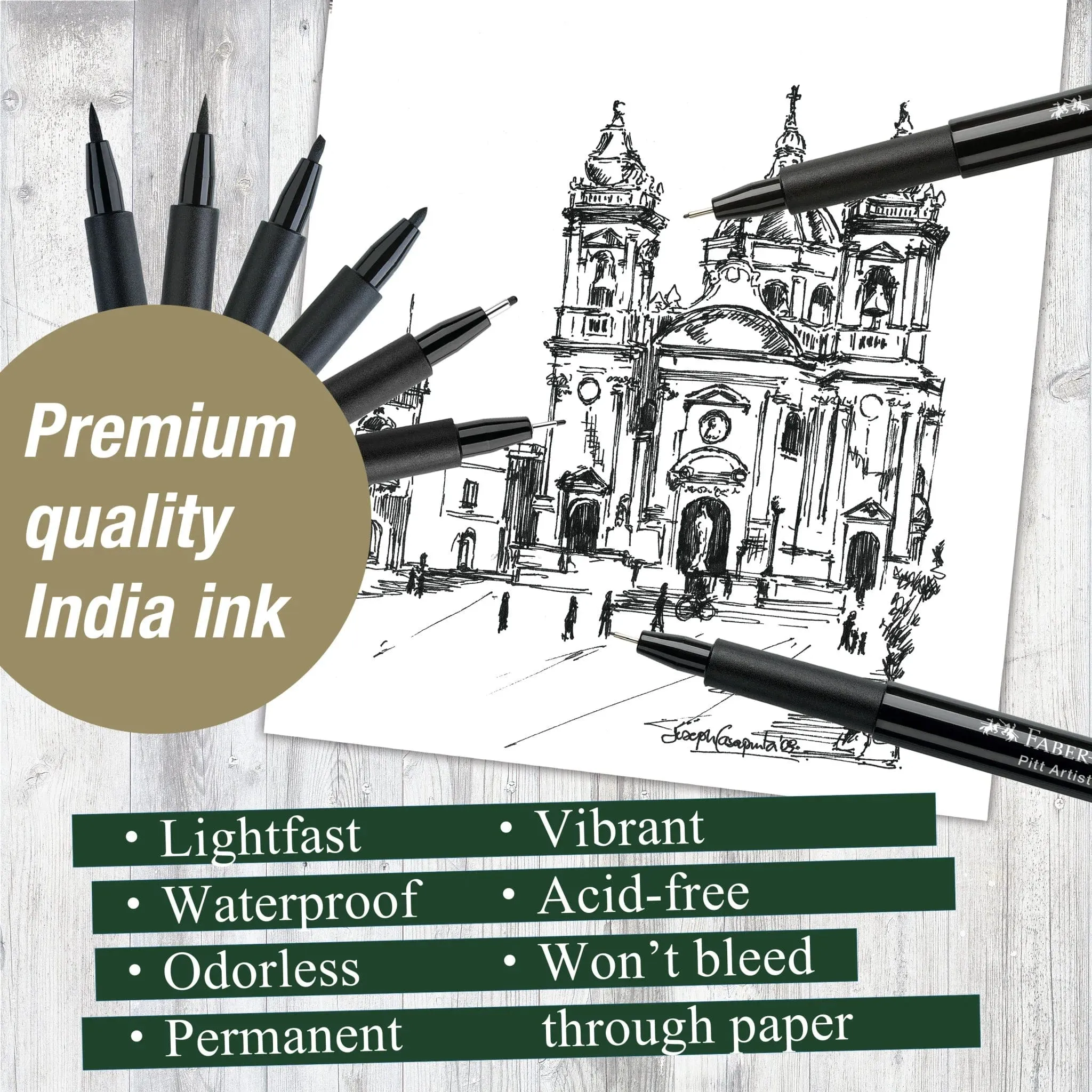 Soft Brush Pitt Artist Pen from Faber Castell - 274 Warm Grey V