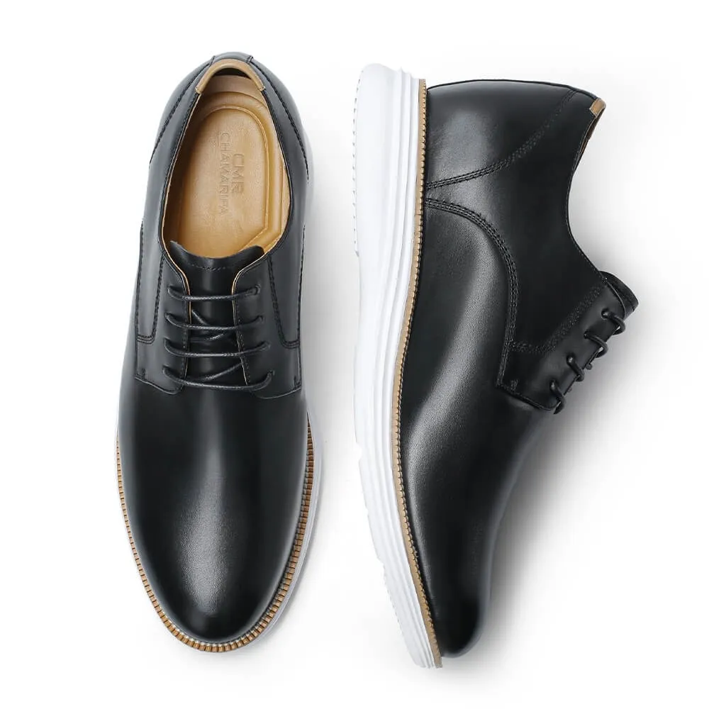 This item only ships to the United States - 7 CM/ 2.76 Inches CMR CHAMARIPA Height Increasing Men's Derby Shoes - Elevate Your Elegance with 2.76-Inch Heels