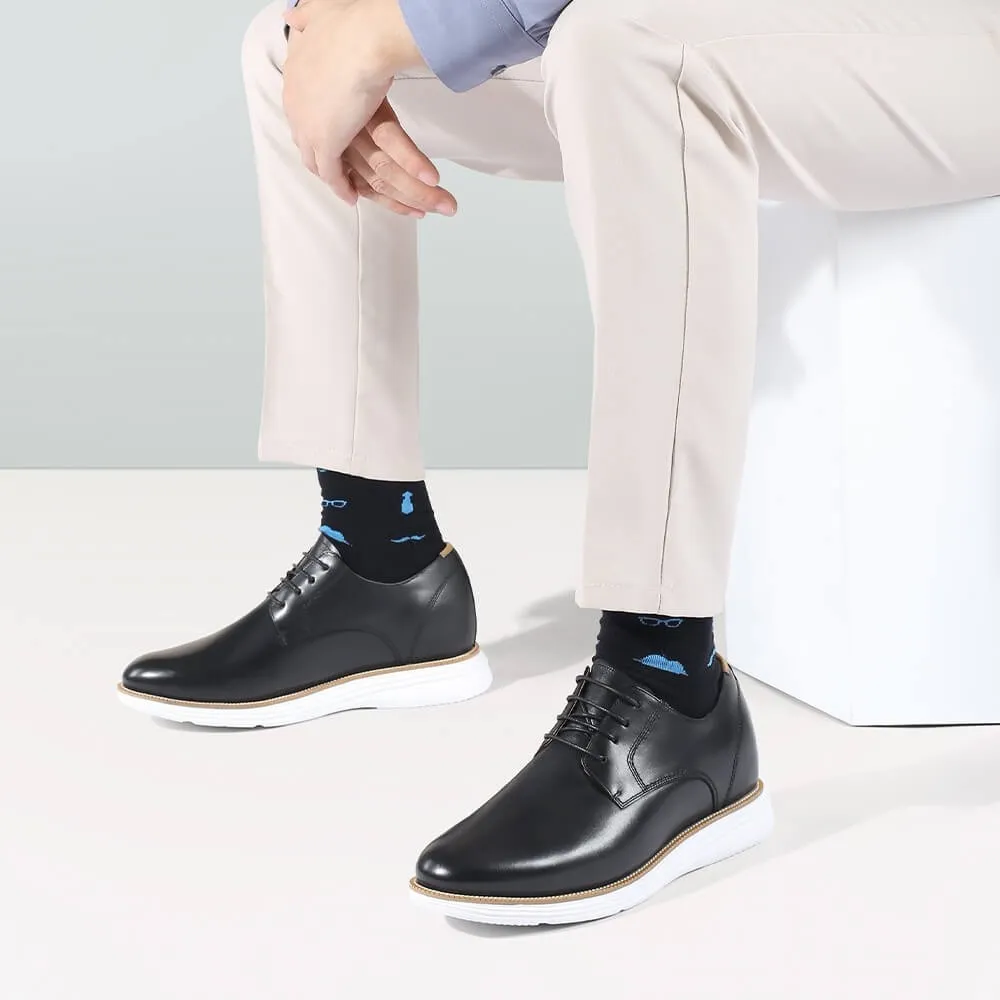 This item only ships to the United States - 7 CM/ 2.76 Inches CMR CHAMARIPA Height Increasing Men's Derby Shoes - Elevate Your Elegance with 2.76-Inch Heels