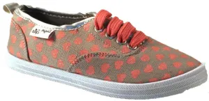 toddler girl's size 5-10 heart printed lace up cvo Case of 18