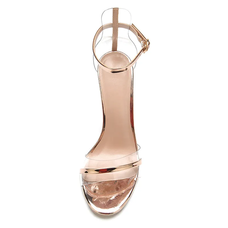 Trendy Open-Toe Ankle Strap Breathable High Heels Shoes