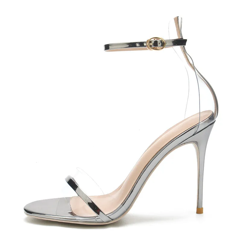 Trendy Open-Toe Ankle Strap Breathable High Heels Shoes