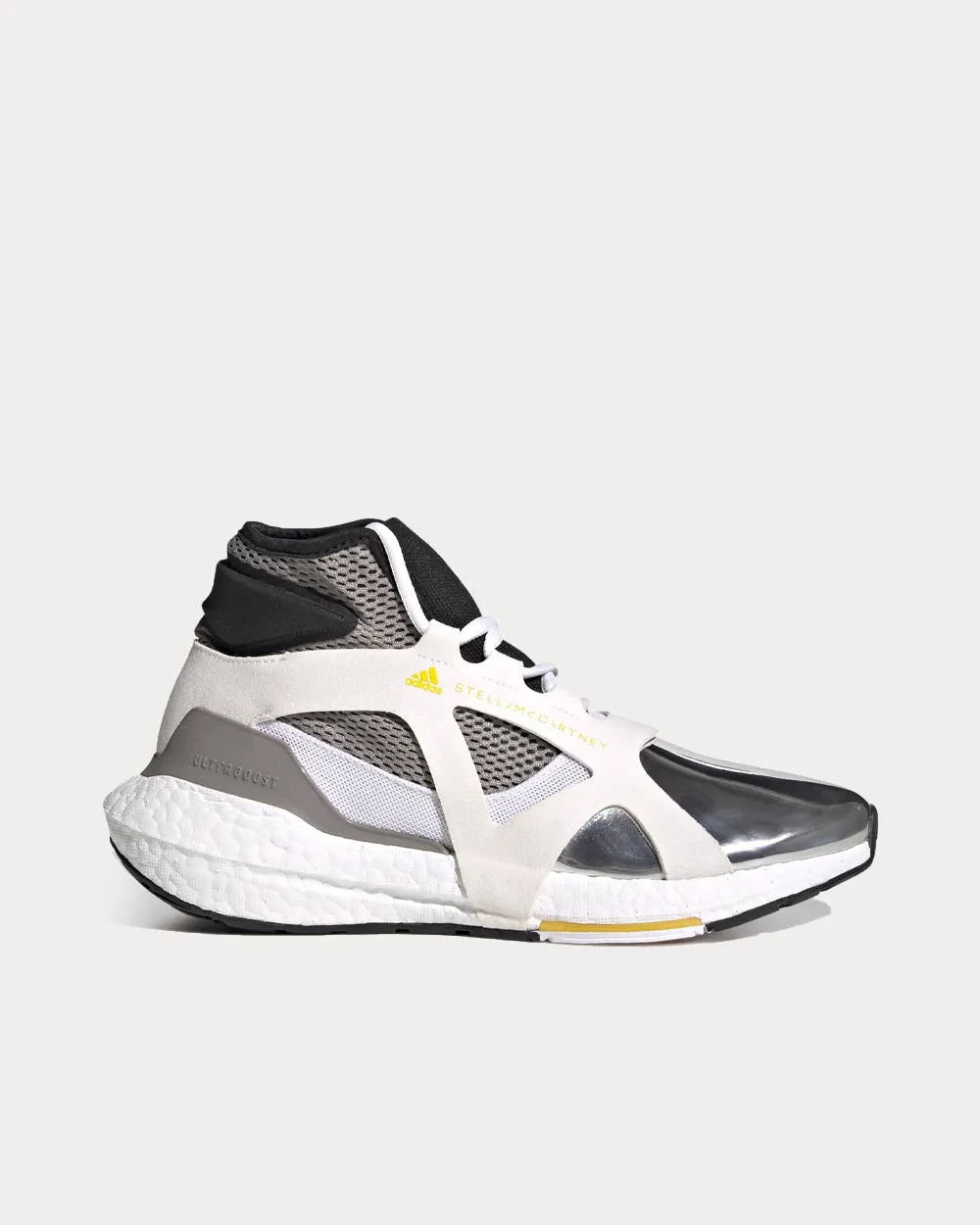 Ultraboost 21 Cloud White / Silver Metallic / Eqt Yellow Running Shoes