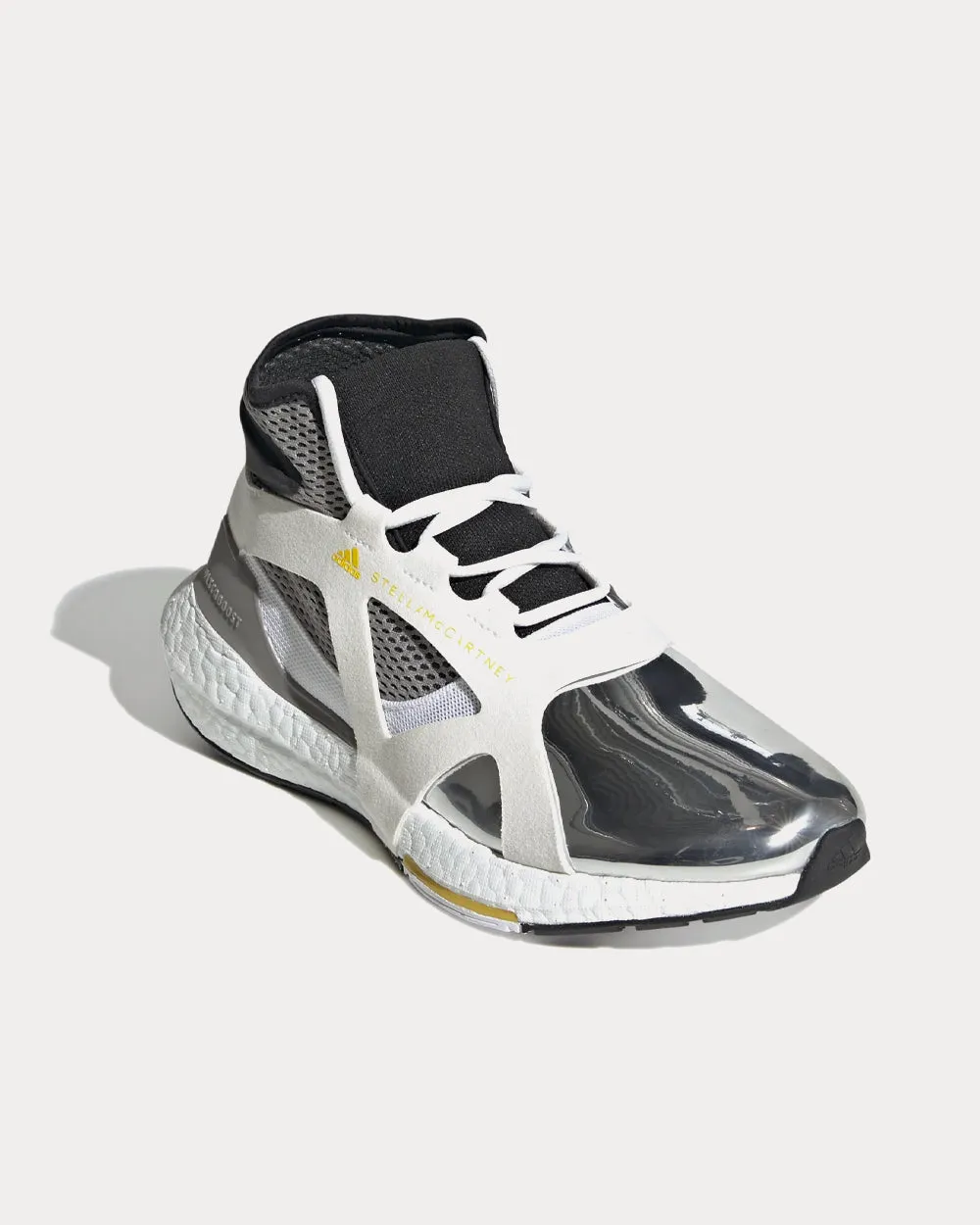 Ultraboost 21 Cloud White / Silver Metallic / Eqt Yellow Running Shoes