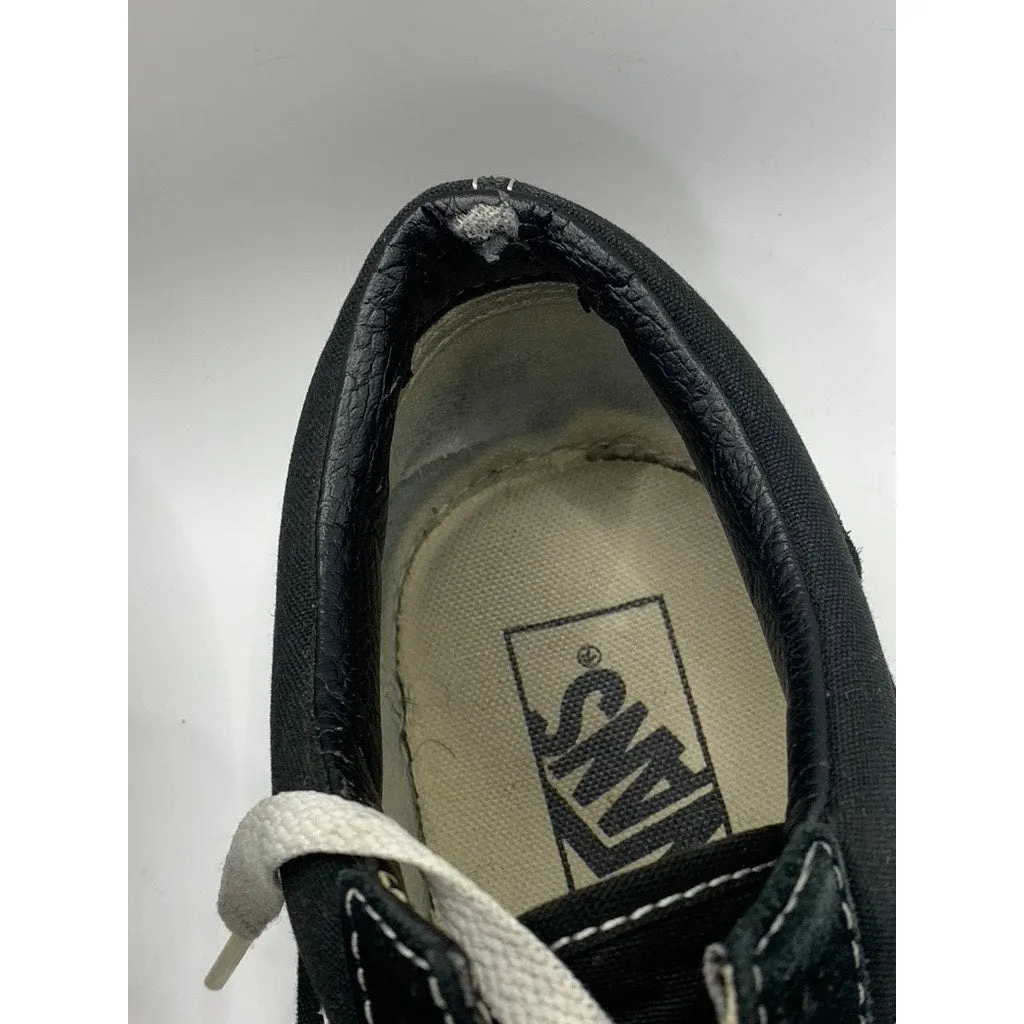 VANS Men's Black/White Old Skool Lace-Up Low Top Side Stripe Sneakers SZ 10